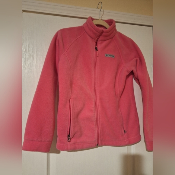 Columbia Other - Girls Columbia Fleece Zippered‎ Jacket Large 14/16 Pockets Pink